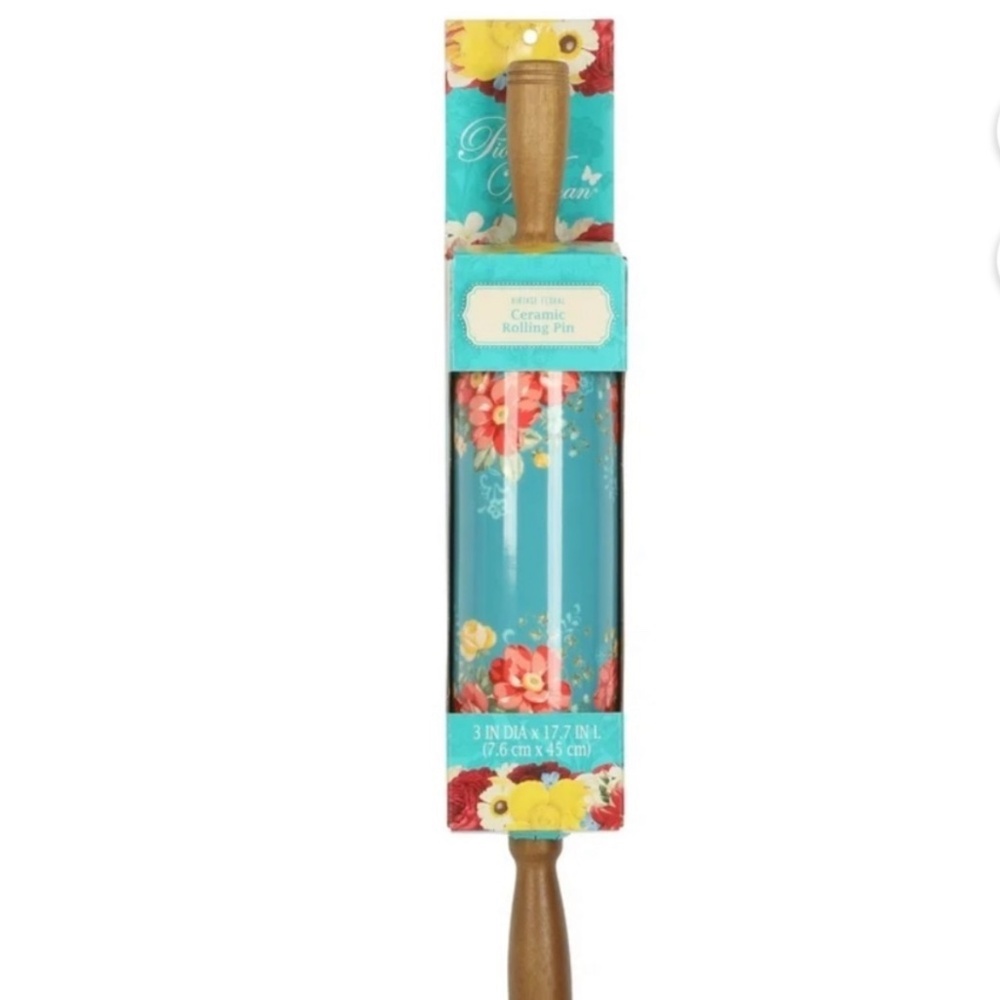 The Pioneer Woman Vintage Floral Ceramic Rolling Pin - Picture 2 of 4